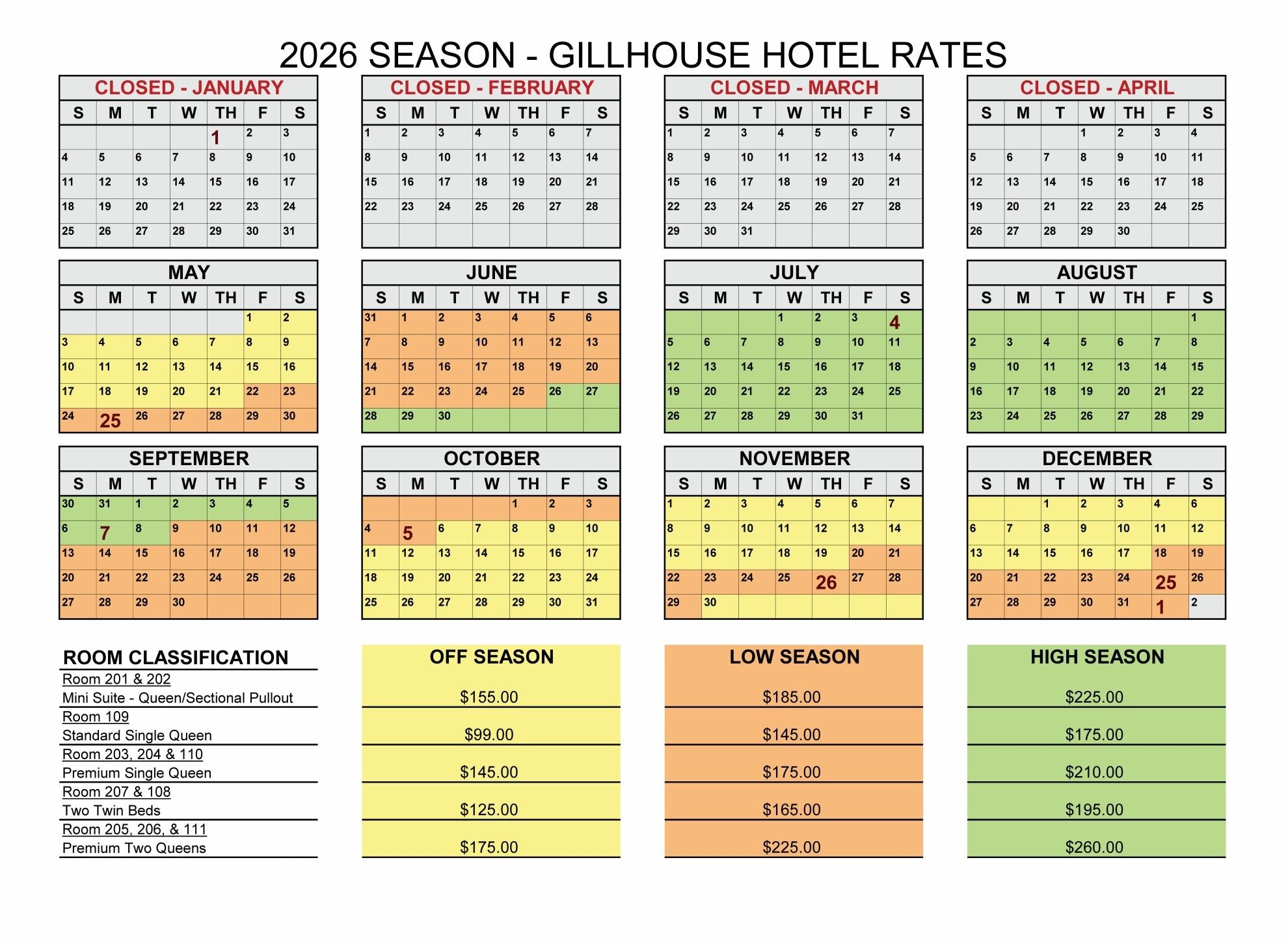 Room Rates